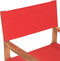 vidaXL - Regisseursstoelen - inklapbaar - 2 - st - massief - teakhout - rood