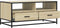 vidaXL - Salontafel - 100x50x45 - cm - bewerkt - hout - en - metaal - sonoma - eiken