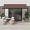 vidaXL - Luifel - handmatig - uittrekbaar - 450x300 - cm - bruin