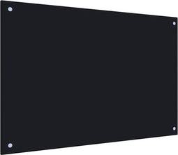 vidaXL - Spatscherm - keuken - 90x60 - cm - gehard - glas - zwart