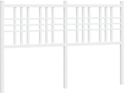 vidaXL - Hoofdbord - 140 - cm - metaal - wit