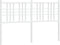 vidaXL - Hoofdbord - 140 - cm - metaal - wit
