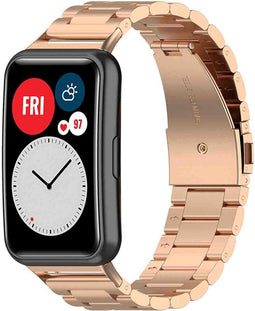 imoshion Bandje met Horlogeband inkorter - Geschikt voor Huawei Watch Fit - imoshion Stalen band met installatiehulp - Rosé Goud