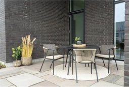 House Nordic Tuintafel Atlanta - Kunststof - Ø120cm - Zwart