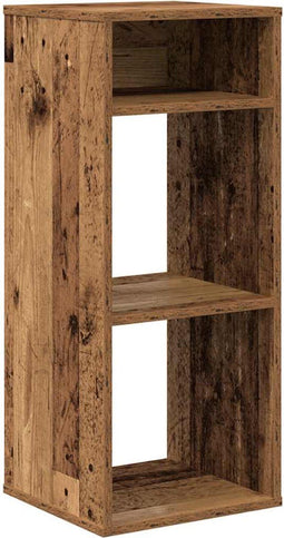 vidaXL - Boekenkast - 34x31x80 - cm - bewerkt - hout - oud - houtkleurig
