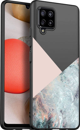 iMoshion Hoesje Geschikt voor Samsung Galaxy A42 Hoesje Siliconen - iMoshion Design hoesje - Zwart / Roze / Graphic Marble Pink