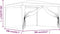 vidaXL - Partytent - met - 4 - mesh - zijwanden - 4x4 - m - wit