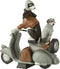 J-Line decoratie Honden Op Scooter - polyresin - mix - large