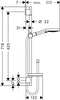Hansgrohe Raindance Select S 120 - Glijstangset 65 cm - 3 straalsoorten - Chroom