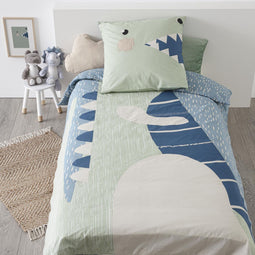 Atmosphera Kids Dekbedovertrek set met 1 kussensloop 140x200cm/65x65cm Dinosaurus
