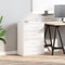 vidaXL - Kasten - met - 2 - lades - 2 - st - 60x31x40 - cm - bewerkt - hout - wit