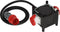 Brennenstuhl Compacte rubberen stroomverdeler / rubberen verdeler (2m kabel, 2x CEE 400V/32A, bouwplaatsgebruik en permanent buitengebruik, Made in Germany)