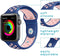 iMoshion Siliconen sport bandje voor de Apple Watch Series 1 / 2 / 3 / 4 / 5 / 6 / 7 / 8 / 9 / SE - 38 / 40 / 41 mm - Blauw / Roze