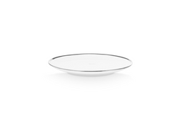 Vtwonen Dinerbord - 25,5cm - Zilveren rand - Wit