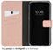 Selencia iPhone 15 - Echt Lederen Bookcase - 3 Pashouders - Dusty Pink