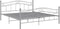 vidaXL - Bedframe - metaal - grijs - 180x200 - cm