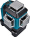 Makita SK700GDX 12V Max Li-Ion accu kruislijnlaser set (1x 4.0Ah) in tas - zelfnivellerend - groen 3x360° - 35m