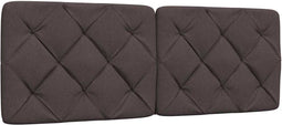 vidaXL - Hoofdbordkussen - 120 - cm - stof - donkerbruin
