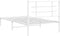 vidaXL - Bedframe - met - hoofdbord - metaal - wit - 100x190 - cm