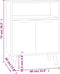 vidaXL - Dressoir - 60x30x72 - cm - bewerkt - hout - wit - en - sonoma - eikenkleurig