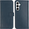 Selencia Samsung Galaxy A55 - Echt Lederen Bookcase - 3 Pashouders - Donkerblauw