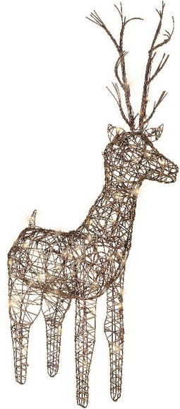 Sierlijke rotan hert met LED verlichting voor buiten en binnen - 69CM