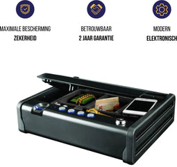 MasterLock MLD08EB - Biometrische Kluis - Vingerafdruk toegang - Staal zwart