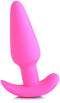 XR Brands Vibrating Silicone Butt Plug with Remote Control pink