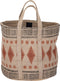 PTMD Noyaan Brown jute round basket rhombic pattern L