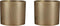 Mica Decorations Bloempot Era - Voordeelset van 2 bloempotten Keramiek rond goud reliëf - 17x Ø 19 cm