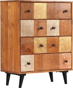 vidaXL - Ladekast - 60x30x75 - cm - massief - acaciahout