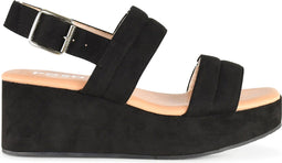 POSH by Poelman PARIS - Dames Sandalen - Plateauzool - Zwart - Maat 40