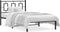 vidaXL - Bedframe - met - hoofdbord - metaal - zwart - 100x200 - cm