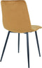 House Nordic Middelfart Eetkamerstoel Velvet Geel - Set van 2