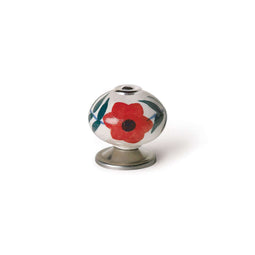 Deurknop Rei e500 Rood Metaal Bloem Ø 40 x 36 mm 4 Onderdelen