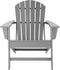 tectake® Joan - Tuinstoel - Ergonomische vorm met extra brede armleuningen - Grijs