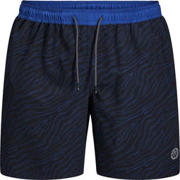 JACK&JONES JJIBALI JJSWIMSHORTS AKM - Heren Zwembroek - Zebraprint - Donkerblauw/Zwart