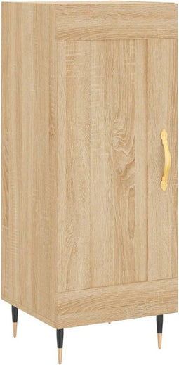 vidaXL - Dressoir - 34,5x34x90 - cm - bewerkt - hout - sonoma - eiken