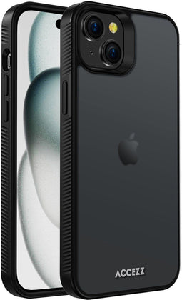 Accezz Rugged Frosted Backcover - iPhone 15 Plus - Schokabsorberend - Zwart
