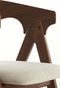Alosno eetkamerstoel - hout bruin+beige