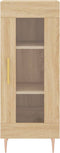 vidaXL - Dressoir - 34,5x34x90 - cm - bewerkt - hout - sonoma - eiken