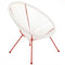 Tuinstoel Acapulco 73 x 80 x 85 cm Rood Wit Rotan