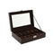 Doos-Juwelenkistje Home ESPRIT Donkerbruin Polyurethaan Kristal Staal Hout MDF 30 x 20 x 8 cm
