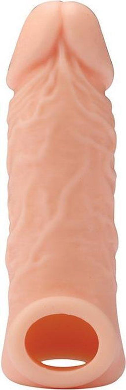 Dream Toys - RealStuff rekbare penisvergroter 14 cm met scrotumband - Huidroze