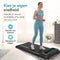 TibaGoods Loopband - Elektrisch - Snelheid 1 t/m 6 km/h - Hellingsfunctie 6% - Wandelband voor onder bureau