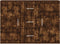 vidaXL - Dressoir - 91x29,5x65 - cm - bewerkt - hout - gerookt - eikenkleurig