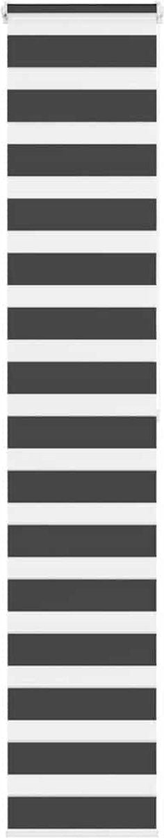 vidaXL - Zebra - rolgordijn - 50x200 - cm - stofbreedte - 45,9cm - zwart