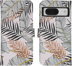 iMoshion Hoesje Geschikt voor Google Pixel 8 Pro Hoesje Met Pasjeshouder - iMoshion Design Softcase Bookcase - Meerkleurig / Glamour Botanic