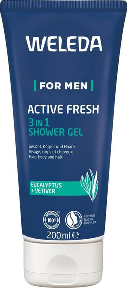 Weleda - Men - 3-in-1 - Active Fresh - Douchegel - 6x - 200 ml