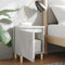 vidaXL - Nachtkastje - met - houten - poten - 40x30x50 - cm - grijs - sonoma - eiken